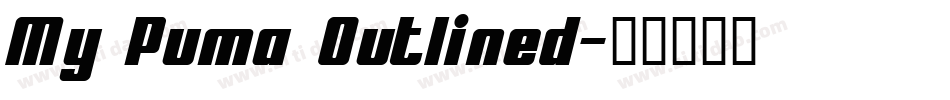 My Puma Outlined字体转换